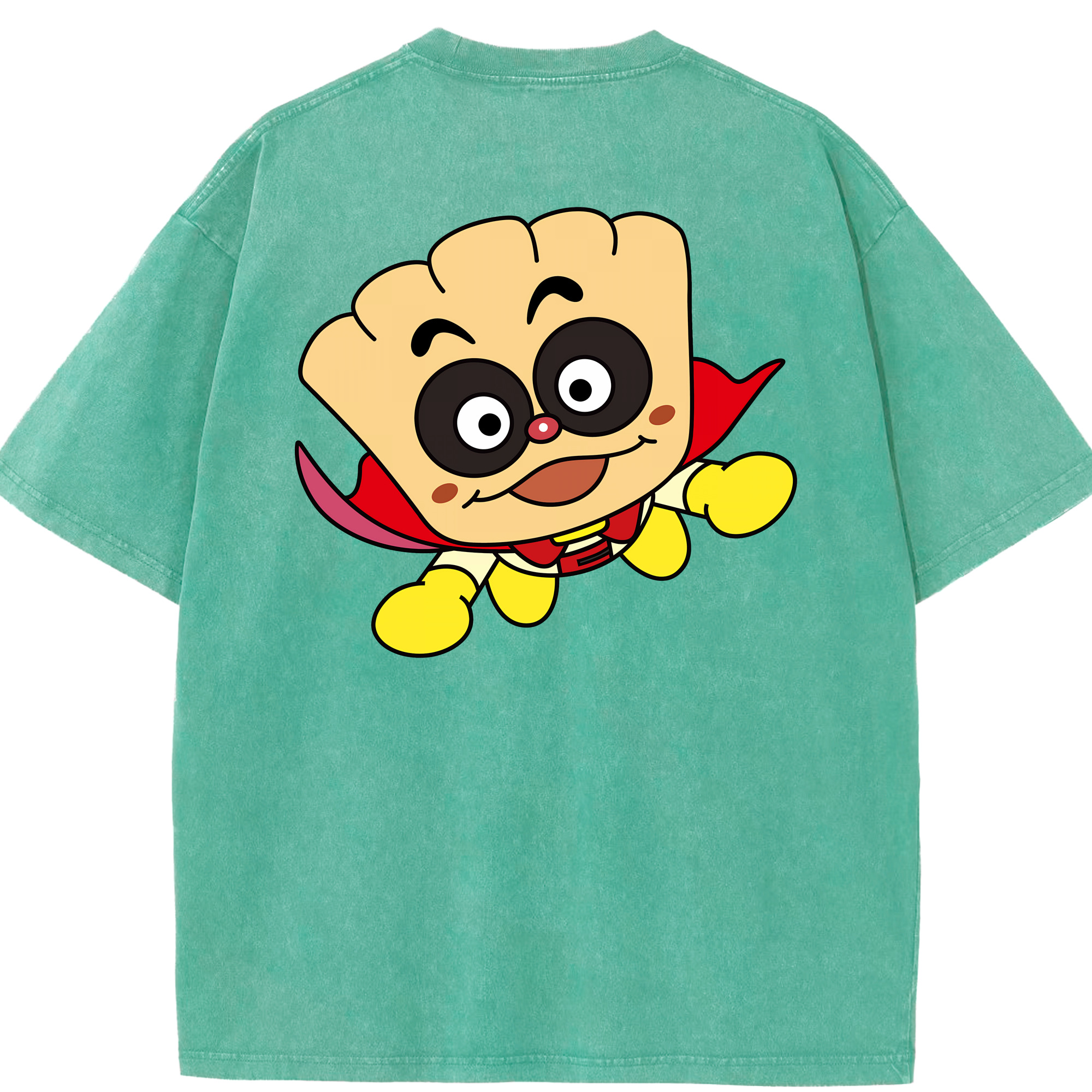 （画像用） アンパンマン Anpanman 綿100% ヴィンテージ風 半袖Tシャツ（背面プリント）